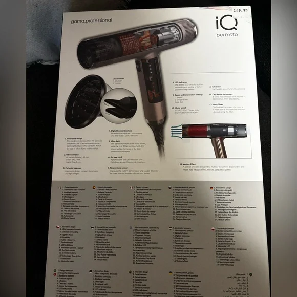 Gama Professional IQ Hair Dryer in Bronze - Picture 2 of 5